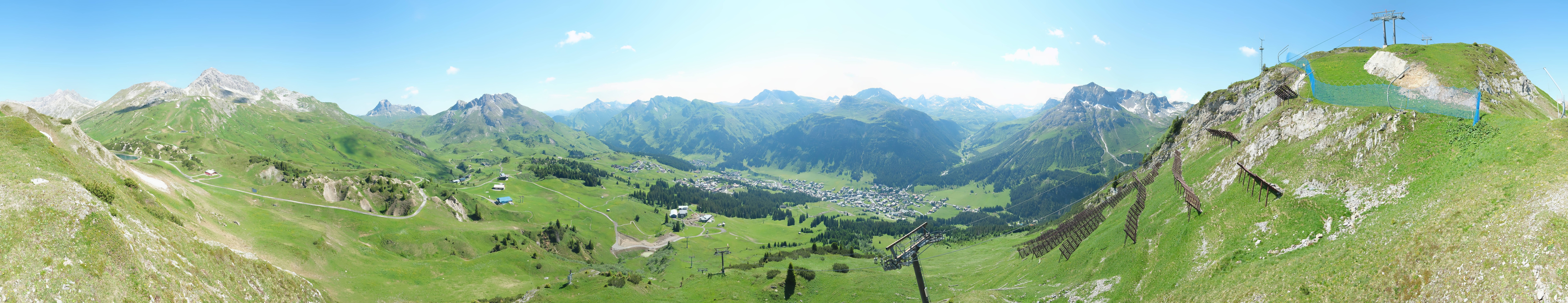 Archiv Foto Webcam Lech-Zürs: Kriegerhorn Panoramablick