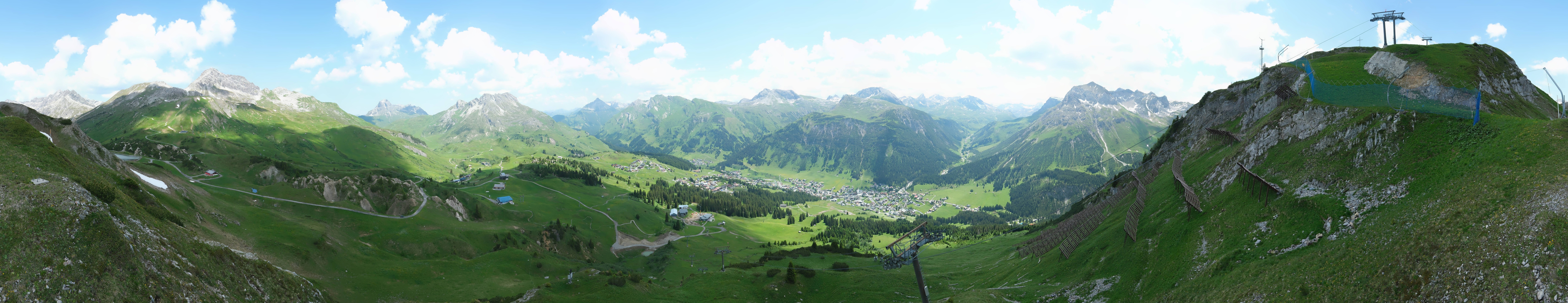 Archiv Foto Webcam Lech-Zürs: Kriegerhorn Panoramablick