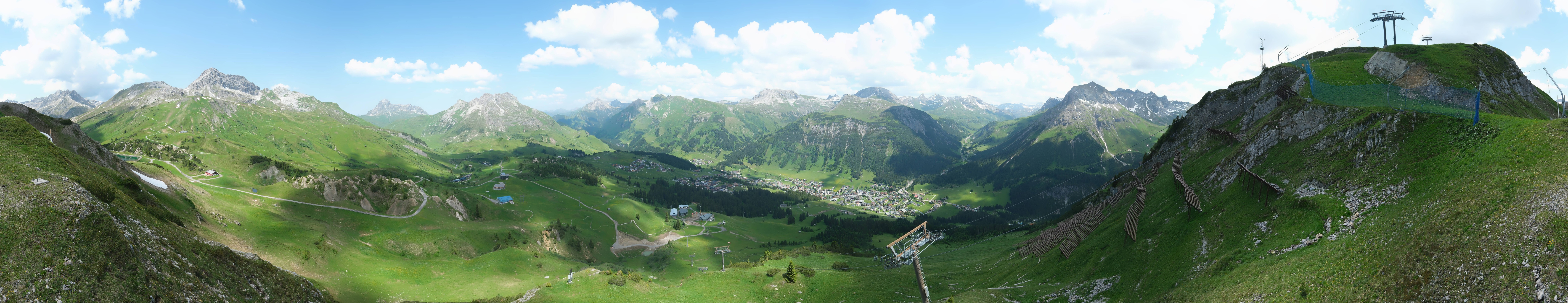 Archiv Foto Webcam Lech-Zürs: Kriegerhorn Panoramablick