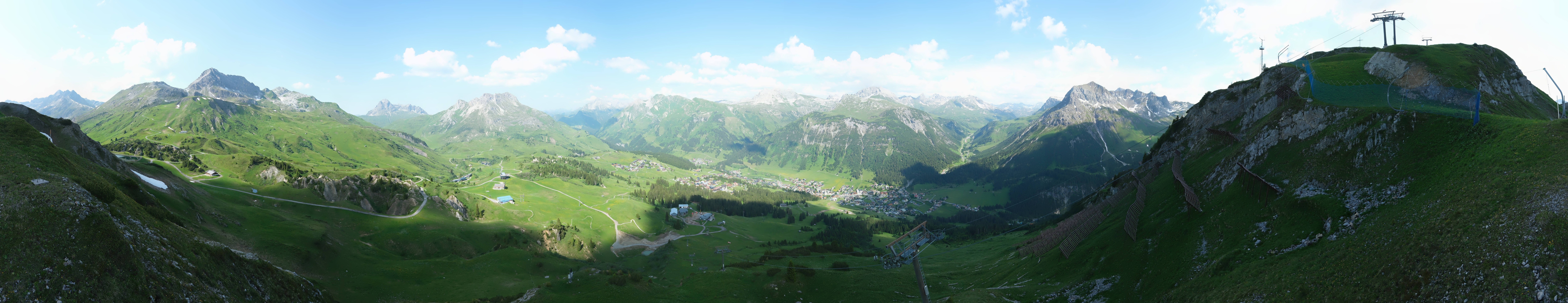 Archiv Foto Webcam Lech-Zürs: Kriegerhorn Panoramablick