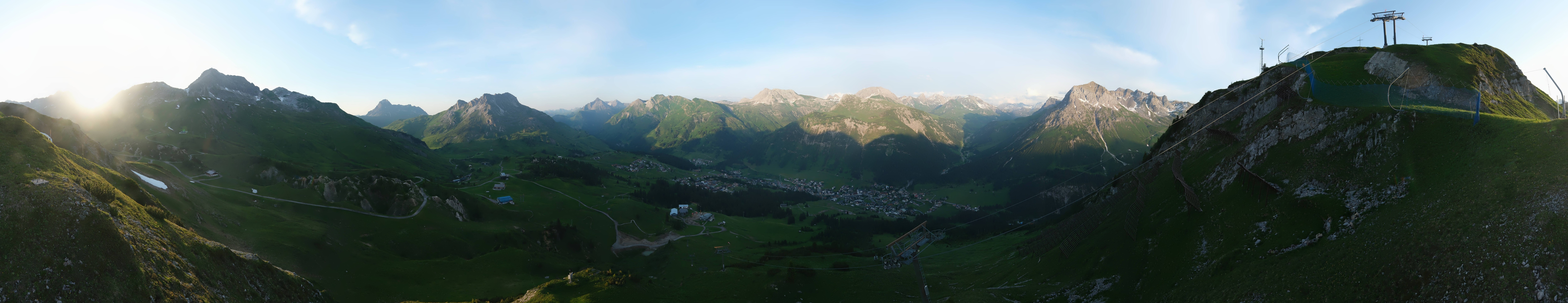 Archiv Foto Webcam Lech-Zürs: Kriegerhorn Panoramablick