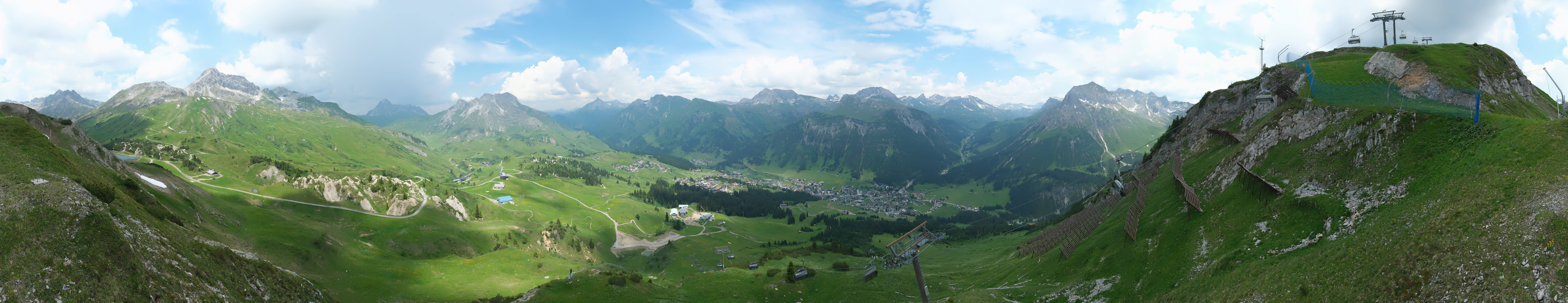 Archiv Foto Webcam Lech-Zürs: Kriegerhorn Panoramablick