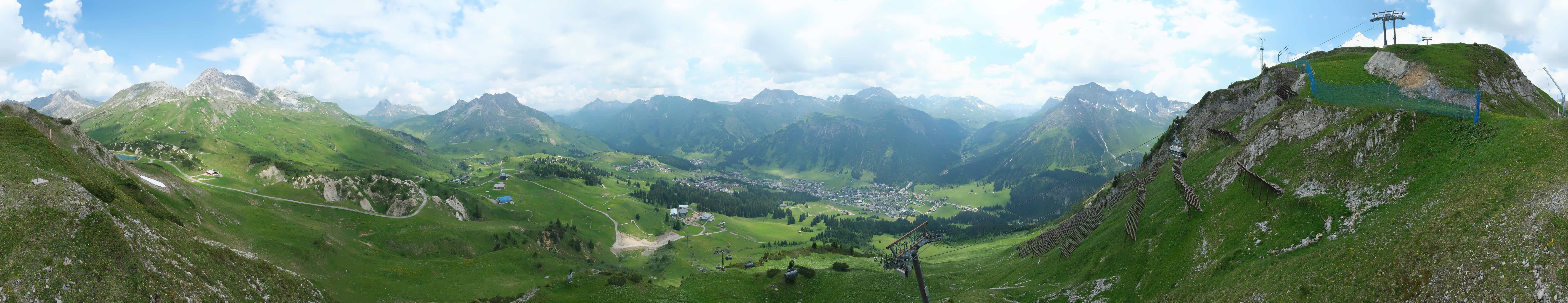 Archiv Foto Webcam Lech-Zürs: Kriegerhorn Panoramablick