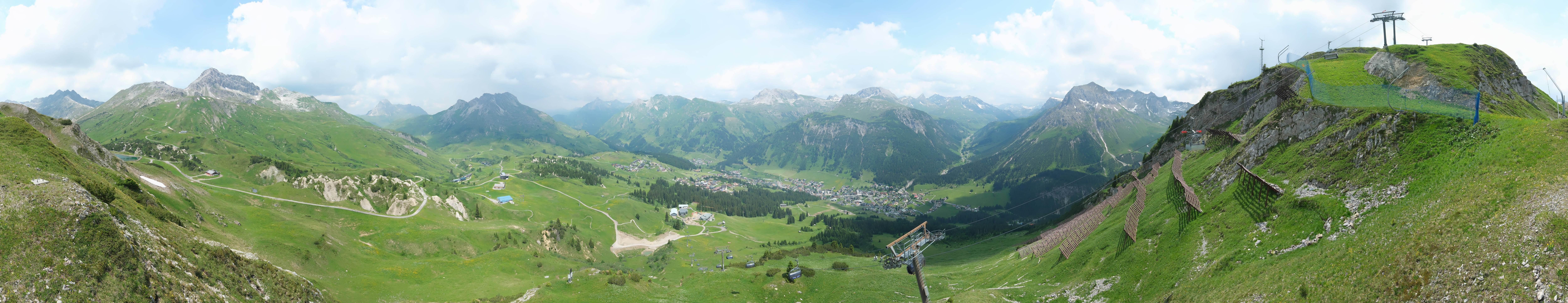 Archiv Foto Webcam Lech-Zürs: Kriegerhorn Panoramablick