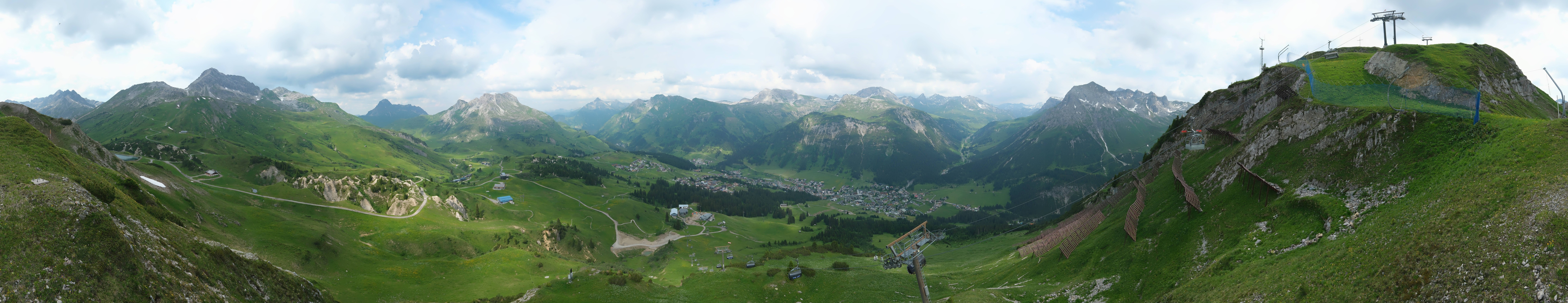 Archiv Foto Webcam Lech-Zürs: Kriegerhorn Panoramablick