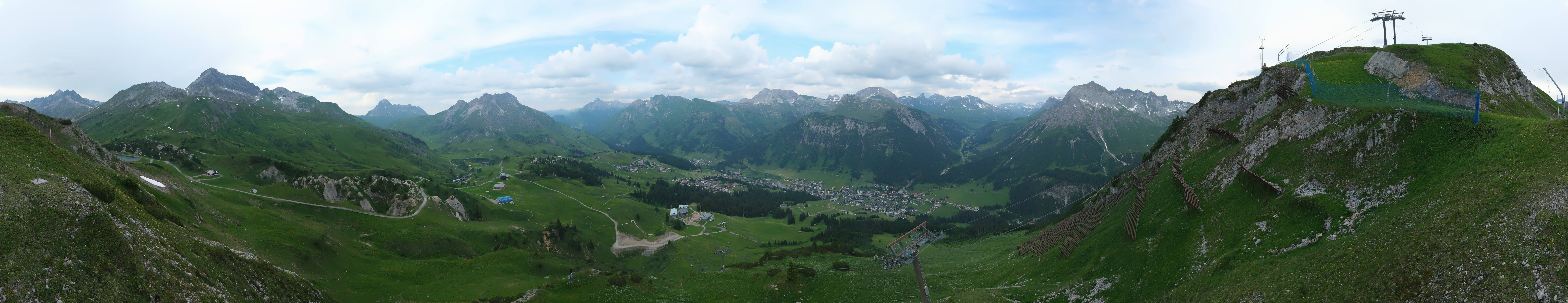 Archiv Foto Webcam Lech-Zürs: Kriegerhorn Panoramablick