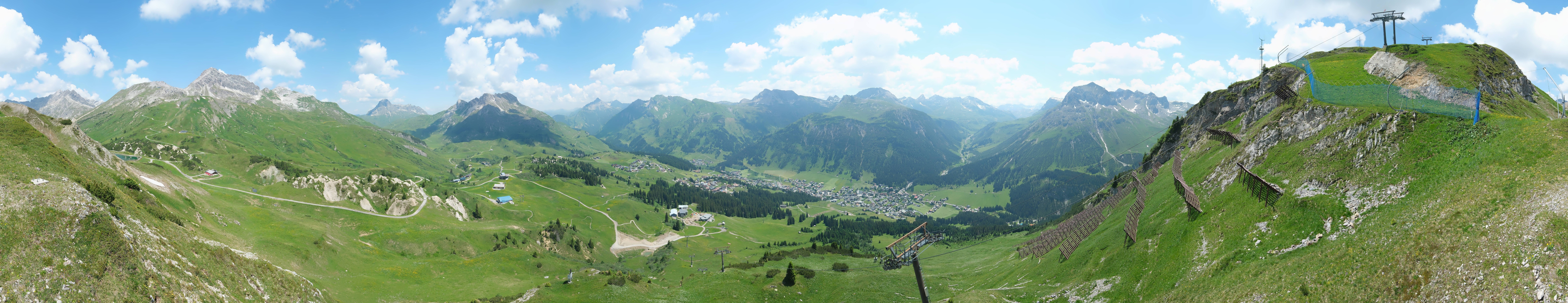 Archiv Foto Webcam Lech-Zürs: Kriegerhorn Panoramablick