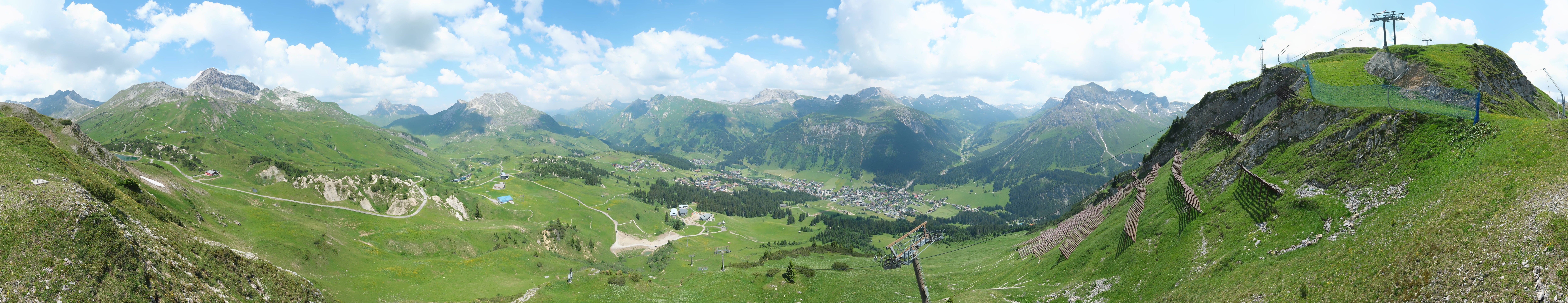 Archiv Foto Webcam Lech-Zürs: Kriegerhorn Panoramablick