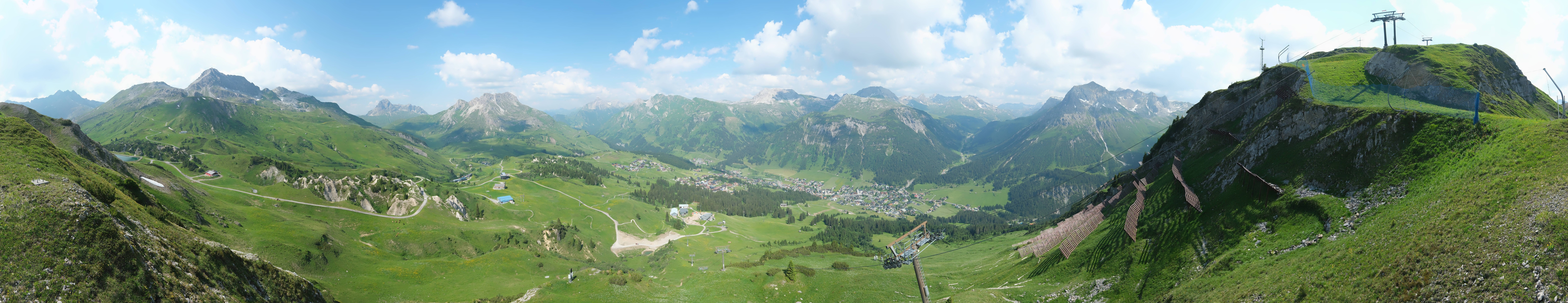 Archiv Foto Webcam Lech-Zürs: Kriegerhorn Panoramablick