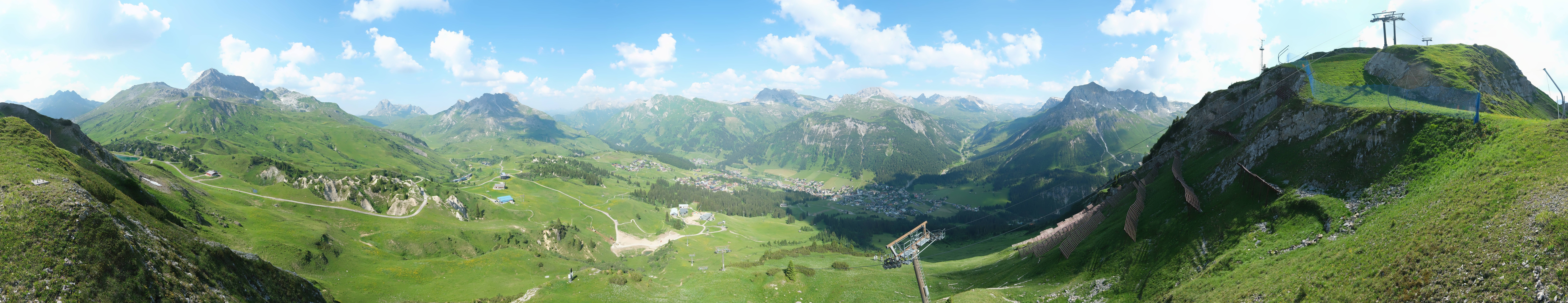 Archiv Foto Webcam Lech-Zürs: Kriegerhorn Panoramablick