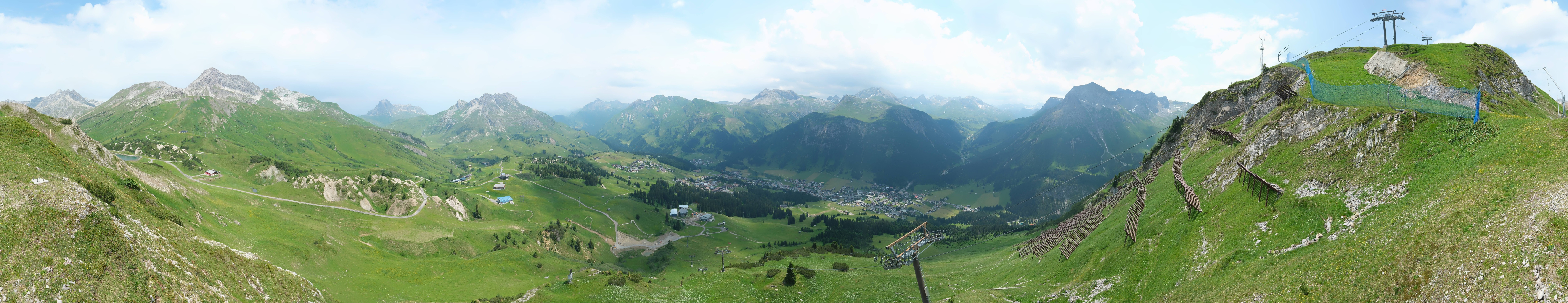Archiv Foto Webcam Lech-Zürs: Kriegerhorn Panoramablick