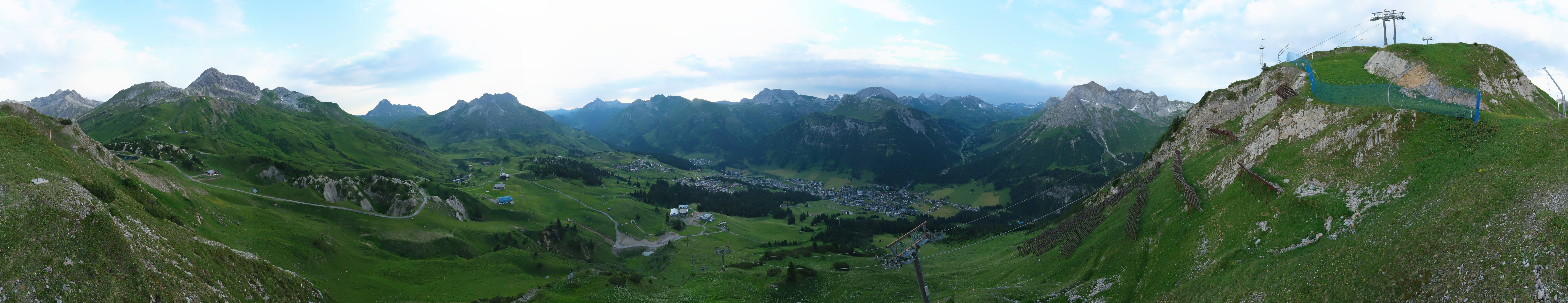 Archiv Foto Webcam Lech-Zürs: Kriegerhorn Panoramablick