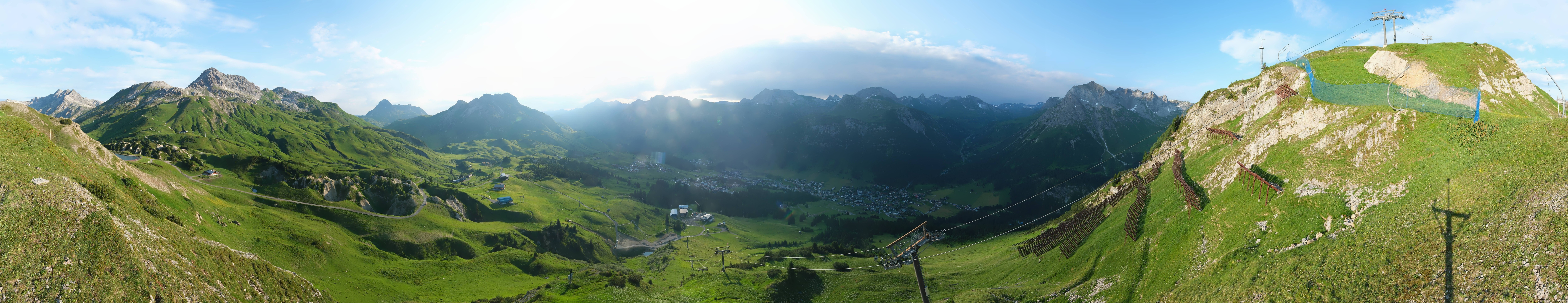 Archiv Foto Webcam Lech-Zürs: Kriegerhorn Panoramablick
