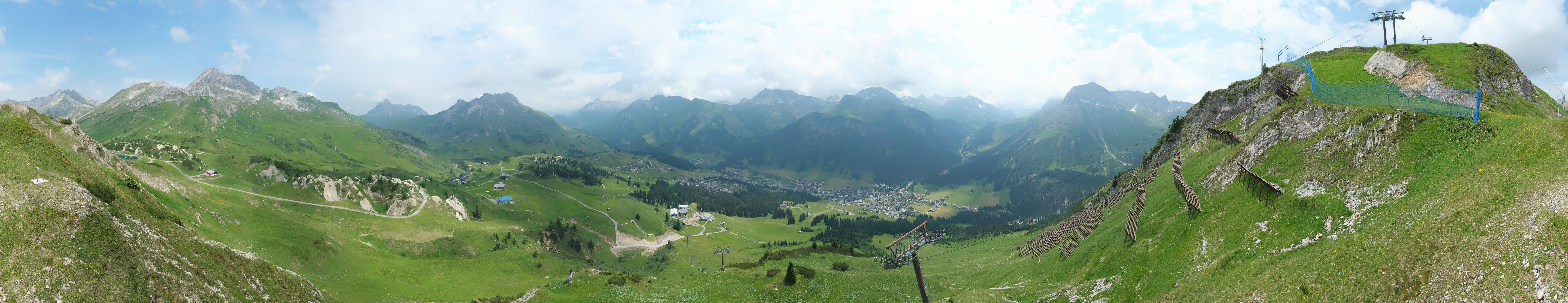 Archiv Foto Webcam Lech-Zürs: Kriegerhorn Panoramablick