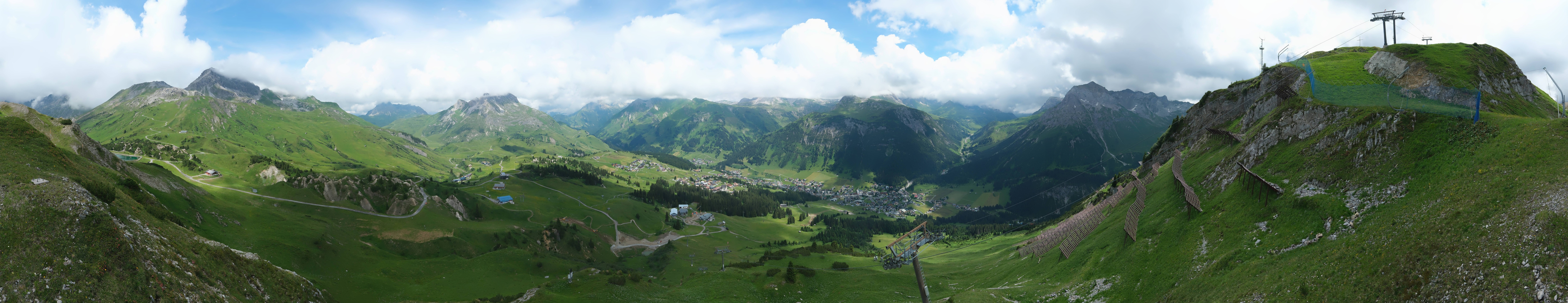 Archiv Foto Webcam Lech-Zürs: Kriegerhorn Panoramablick