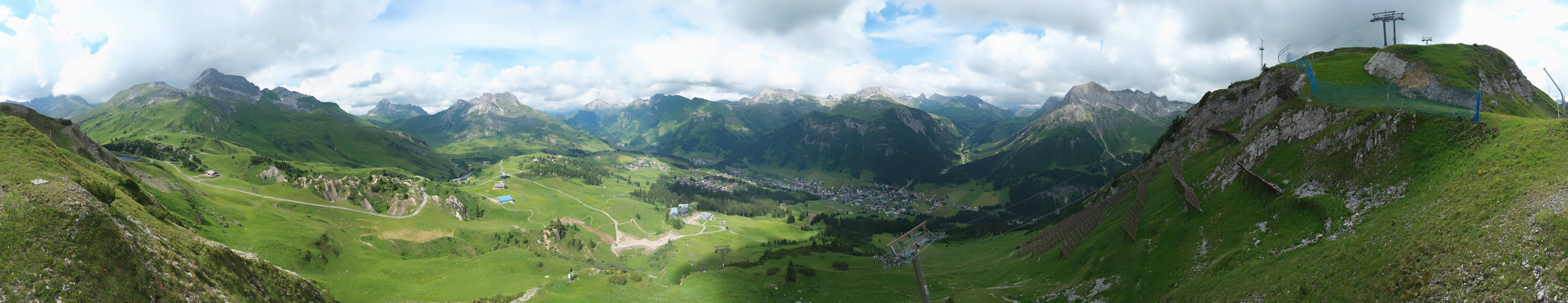 Archiv Foto Webcam Lech-Zürs: Kriegerhorn Panoramablick