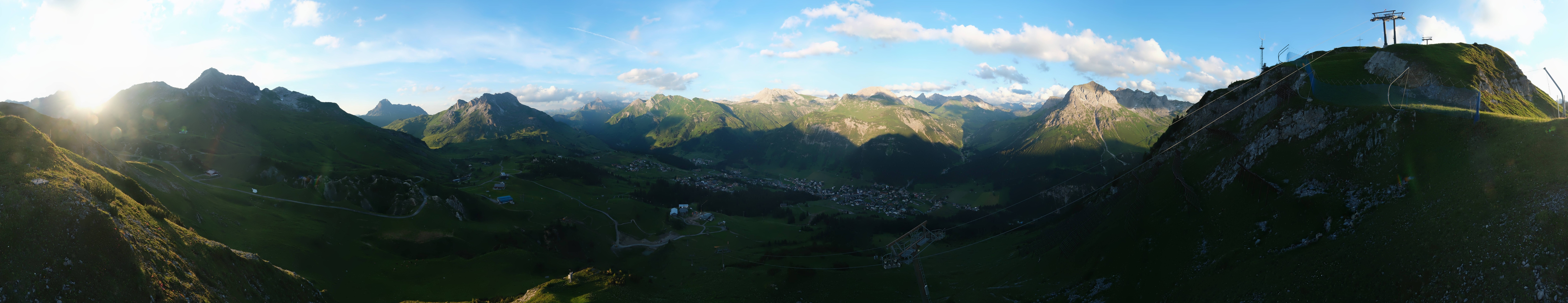 Archiv Foto Webcam Lech-Zürs: Kriegerhorn Panoramablick