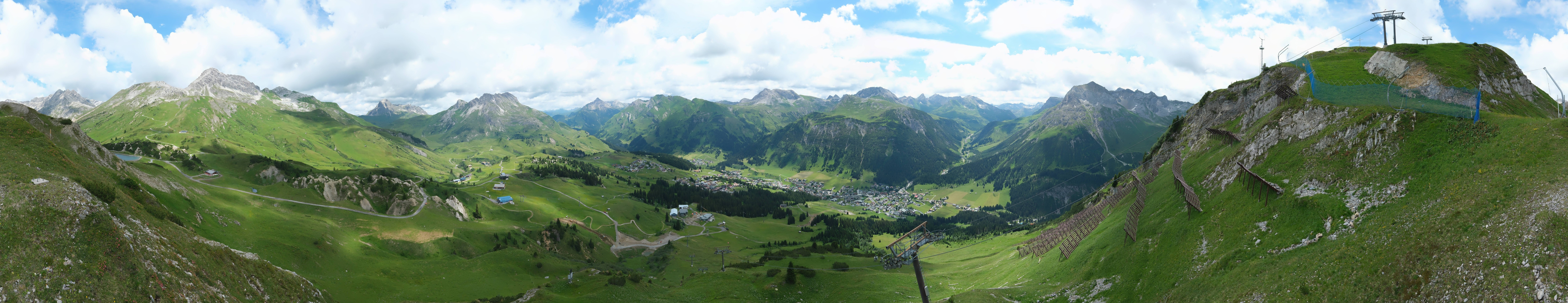 Archiv Foto Webcam Lech-Zürs: Kriegerhorn Panoramablick