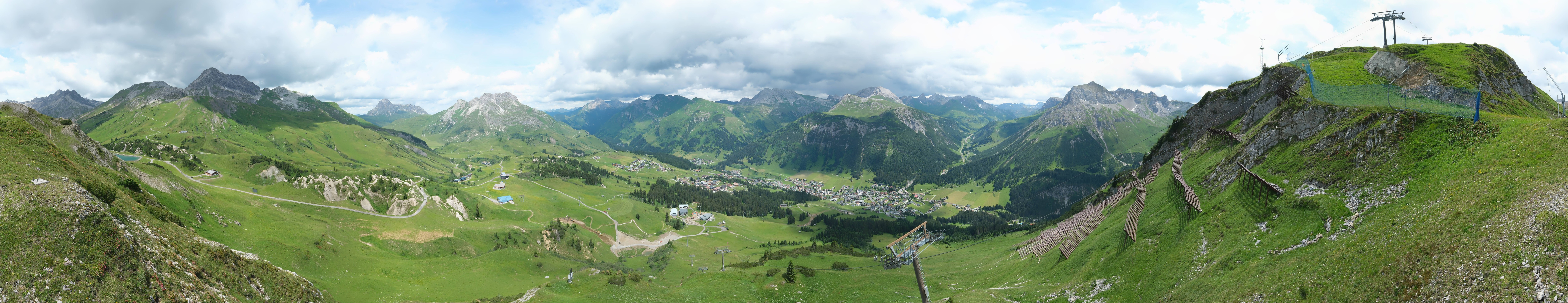 Archiv Foto Webcam Lech-Zürs: Kriegerhorn Panoramablick