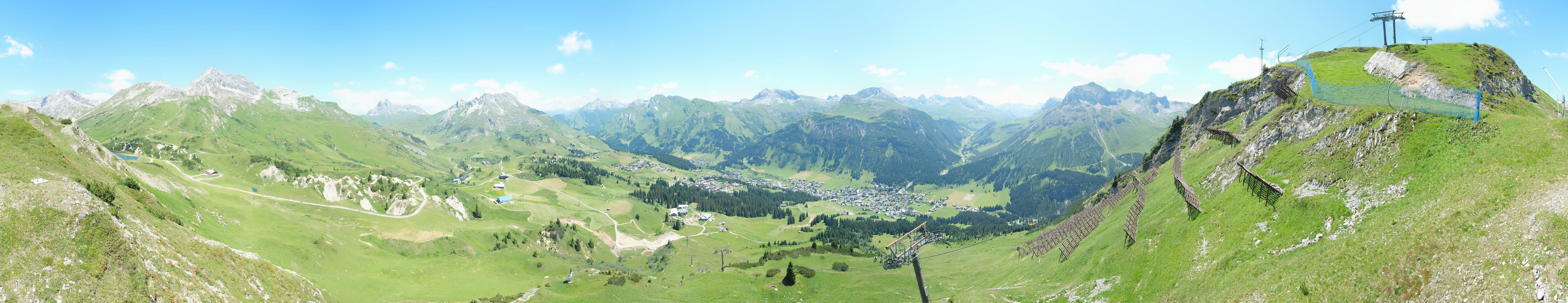 Archiv Foto Webcam Lech-Zürs: Kriegerhorn Panoramablick