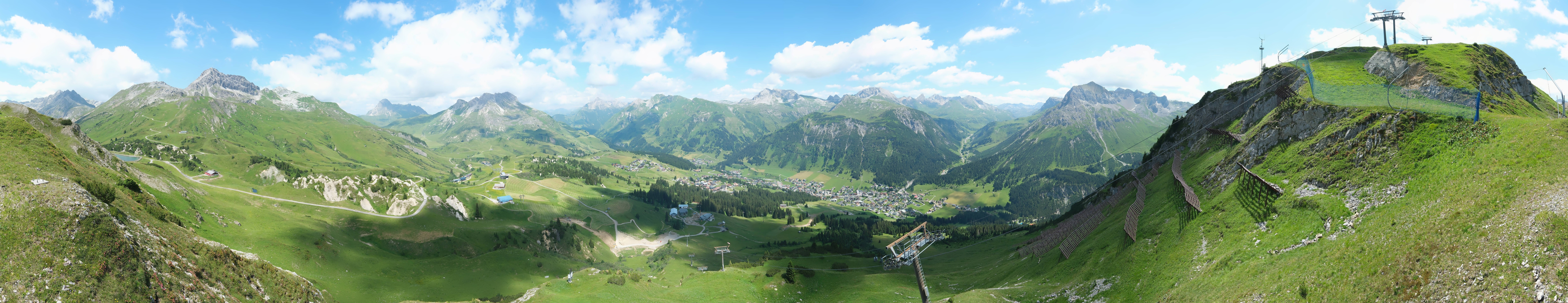 Archiv Foto Webcam Lech-Zürs: Kriegerhorn Panoramablick