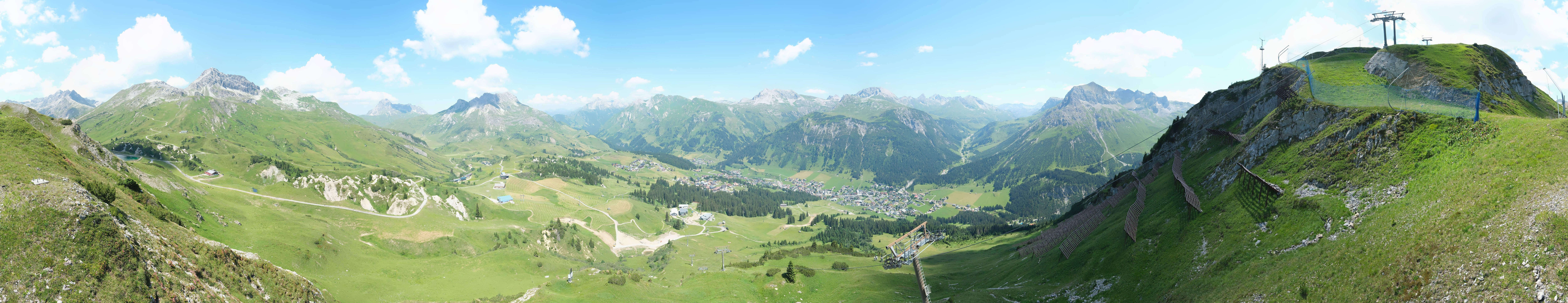 Archiv Foto Webcam Lech-Zürs: Kriegerhorn Panoramablick