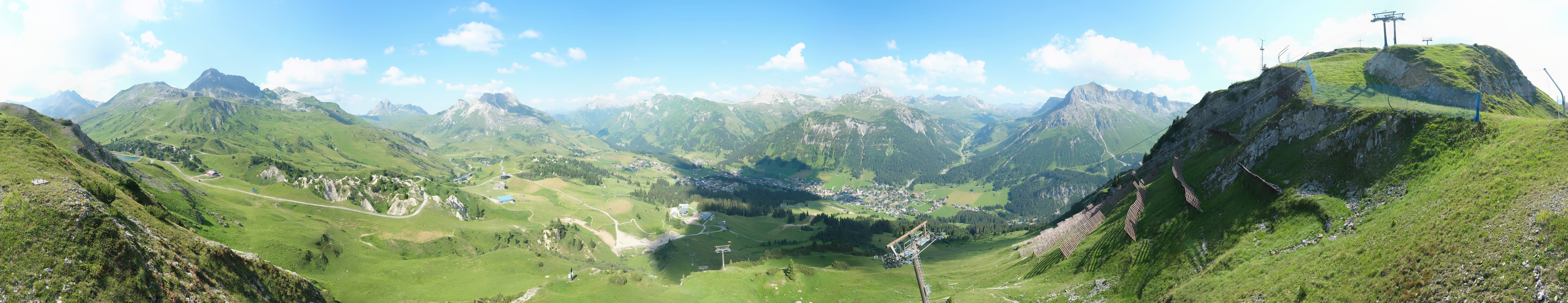 Archiv Foto Webcam Lech-Zürs: Kriegerhorn Panoramablick