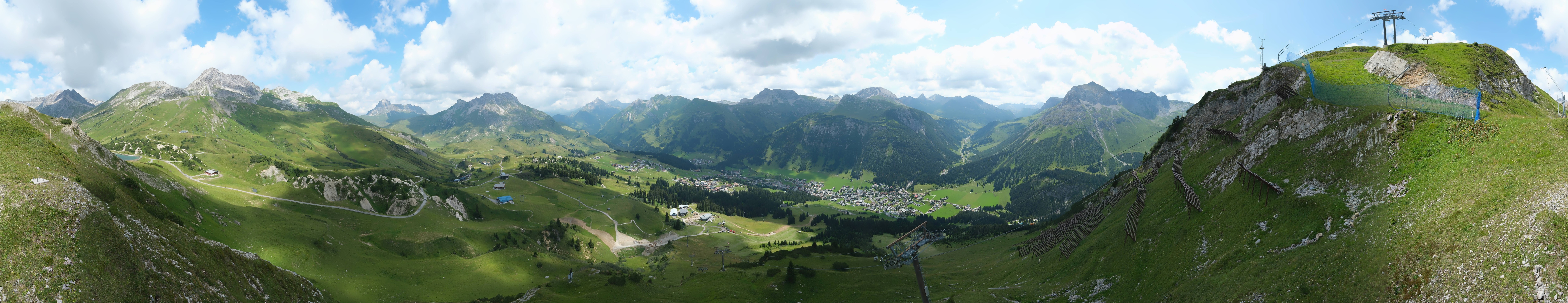 Archiv Foto Webcam Lech-Zürs: Kriegerhorn Panoramablick