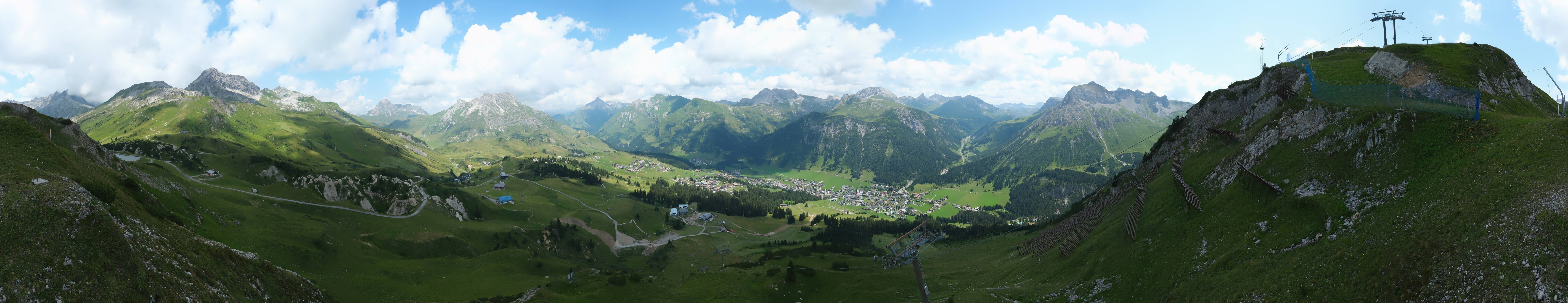 Archiv Foto Webcam Lech-Zürs: Kriegerhorn Panoramablick