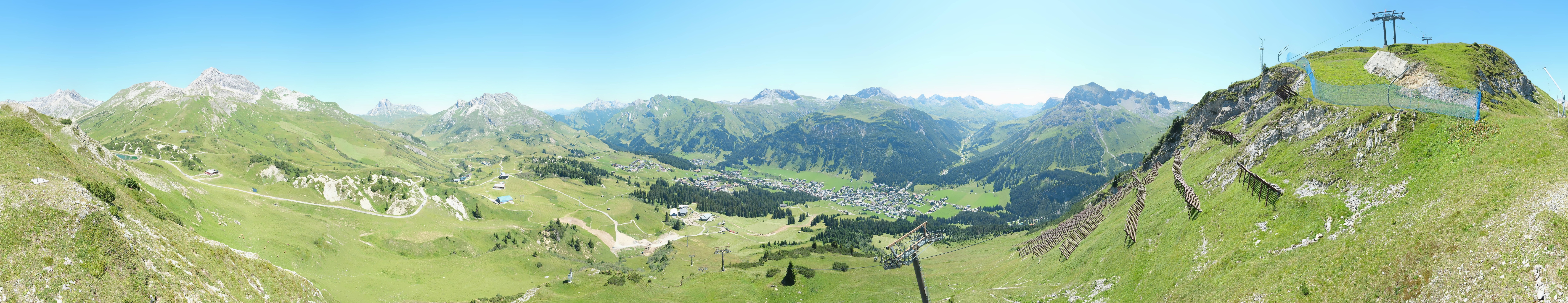 Archiv Foto Webcam Lech-Zürs: Kriegerhorn Panoramablick