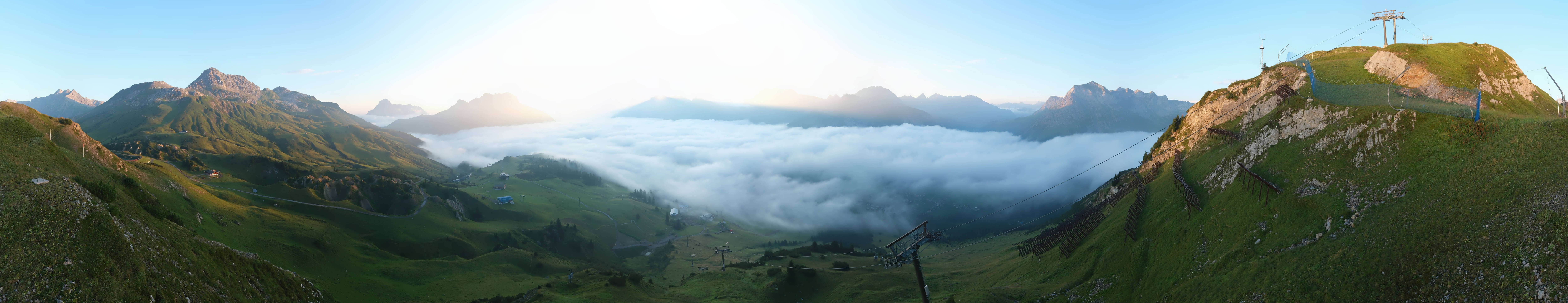 Archiv Foto Webcam Lech-Zürs: Kriegerhorn Panoramablick