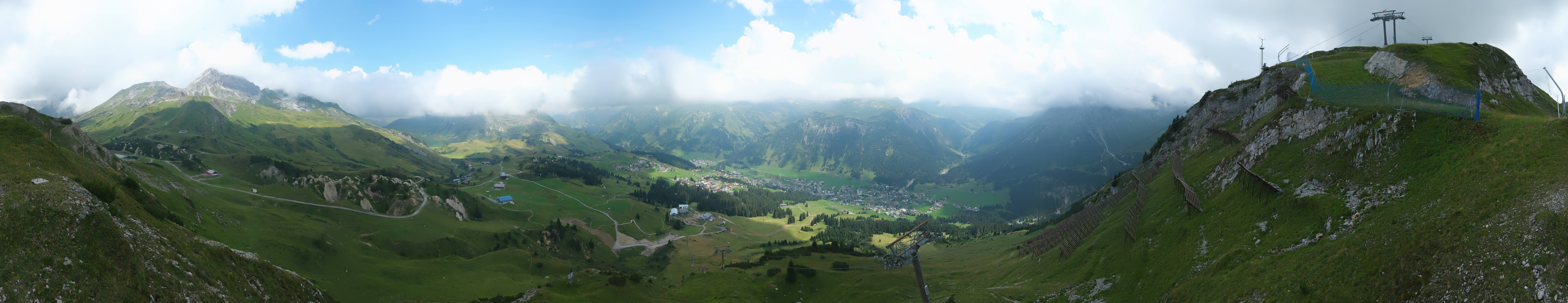 Archiv Foto Webcam Lech-Zürs: Kriegerhorn Panoramablick