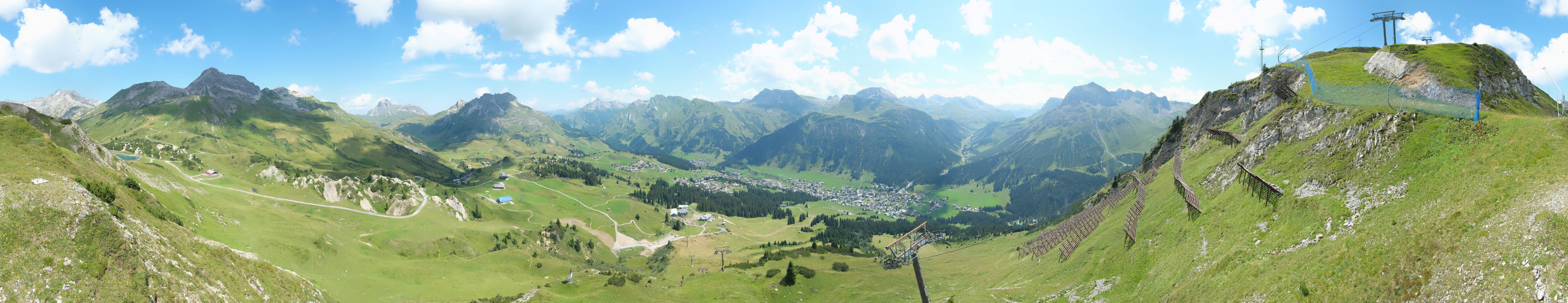 Archiv Foto Webcam Lech-Zürs: Kriegerhorn Panoramablick