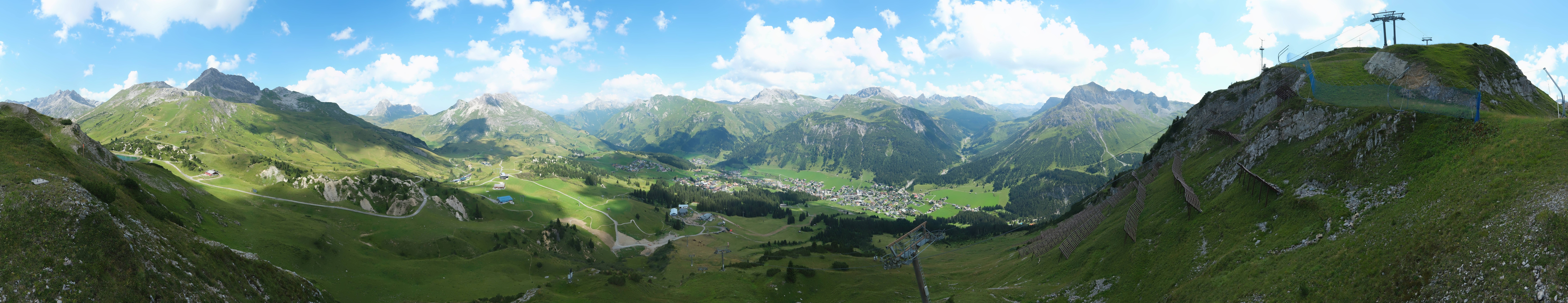 Archiv Foto Webcam Lech-Zürs: Kriegerhorn Panoramablick