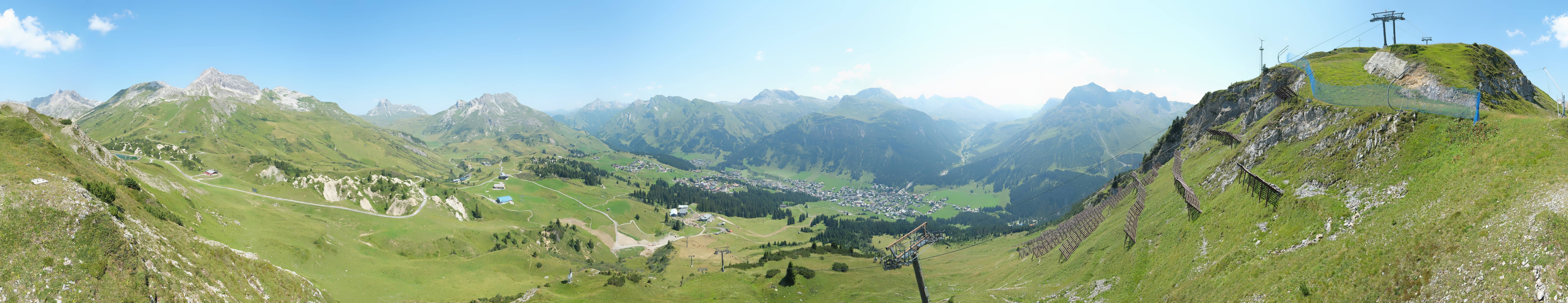 Archiv Foto Webcam Lech-Zürs: Kriegerhorn Panoramablick