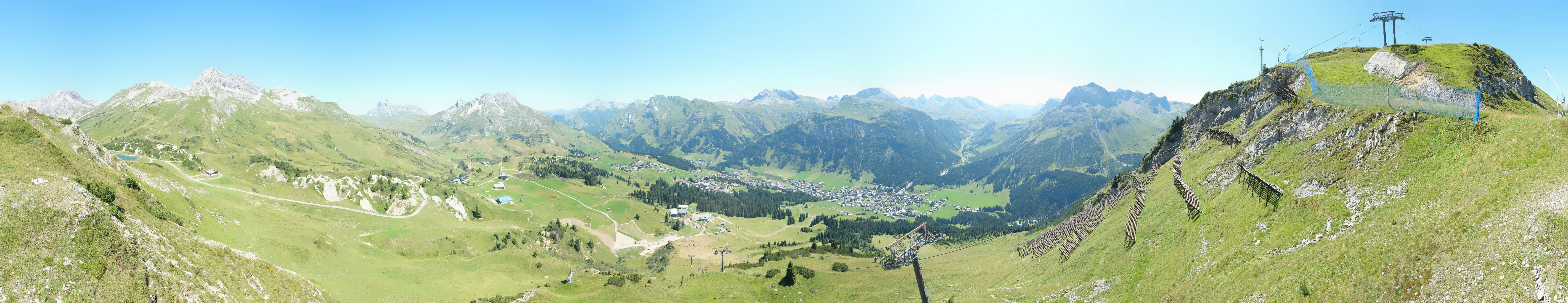 Archiv Foto Webcam Lech-Zürs: Kriegerhorn Panoramablick
