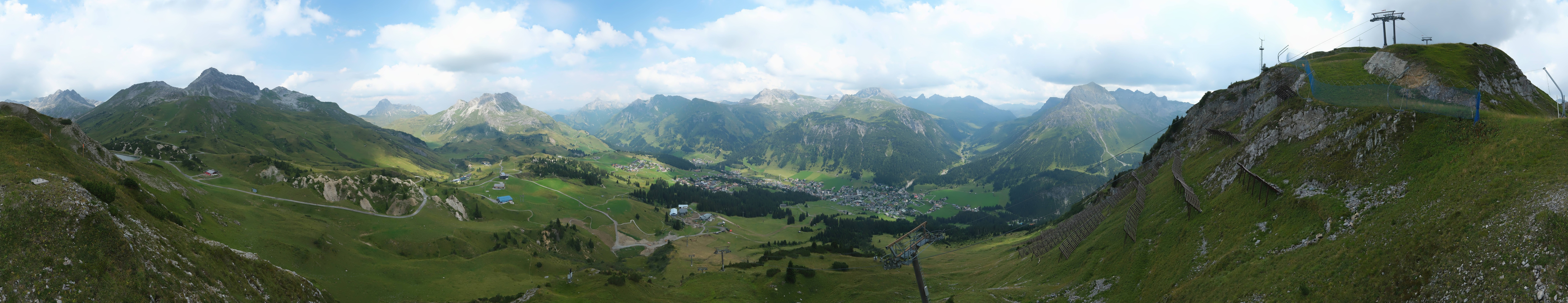 Archiv Foto Webcam Lech-Zürs: Kriegerhorn Panoramablick