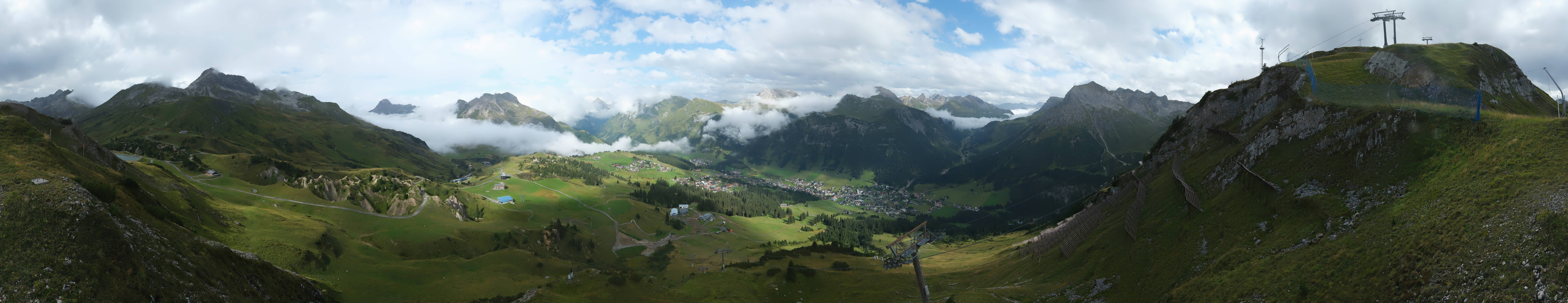 Archiv Foto Webcam Lech-Zürs: Kriegerhorn Panoramablick