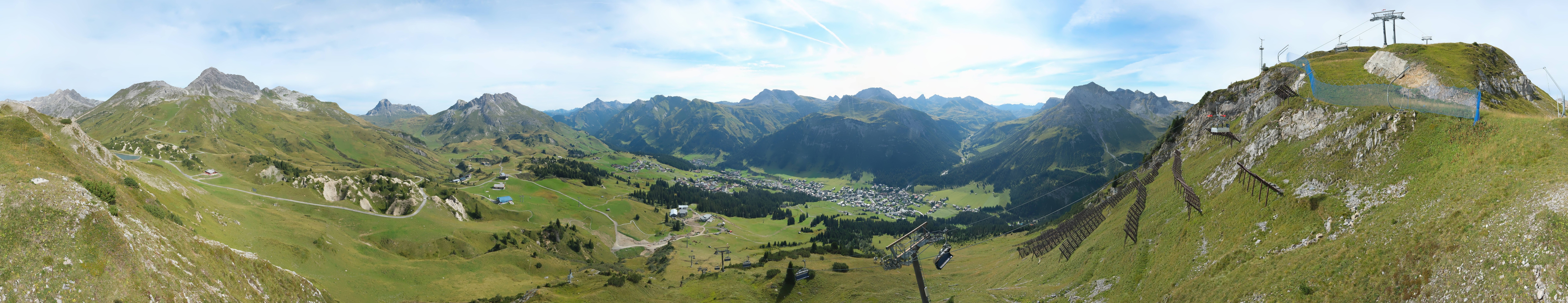 Archiv Foto Webcam Lech-Zürs: Kriegerhorn Panoramablick