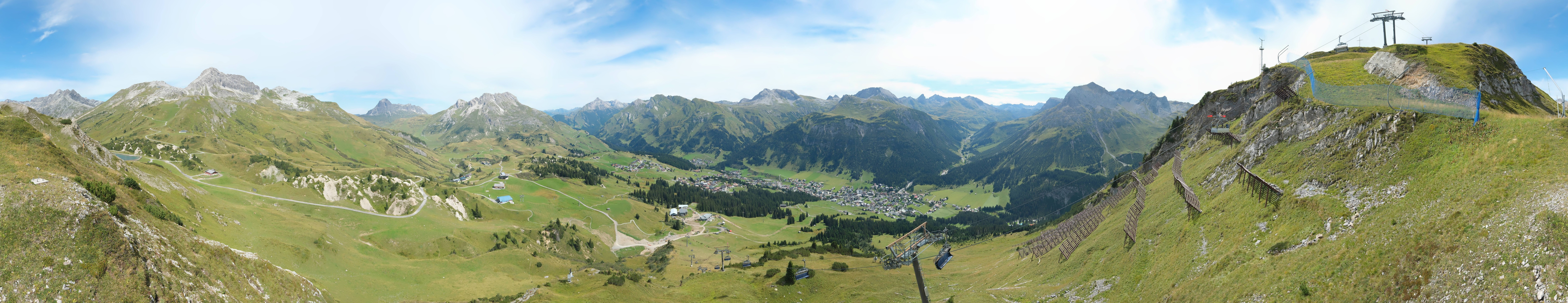 Archiv Foto Webcam Lech-Zürs: Kriegerhorn Panoramablick
