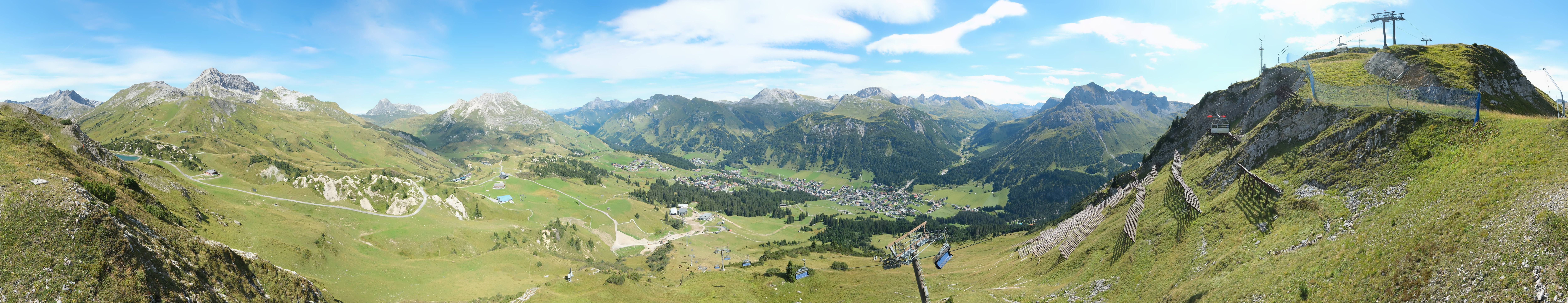 Archiv Foto Webcam Lech-Zürs: Kriegerhorn Panoramablick