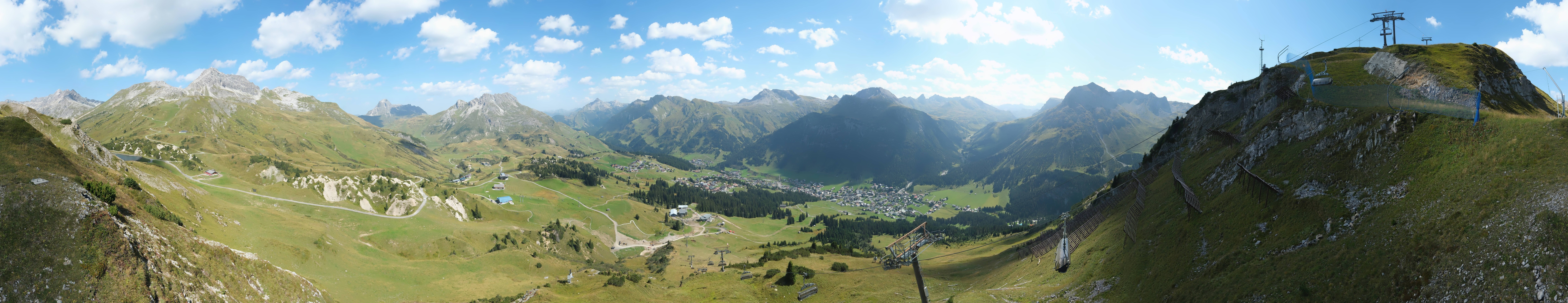 Archiv Foto Webcam Lech-Zürs: Kriegerhorn Panoramablick