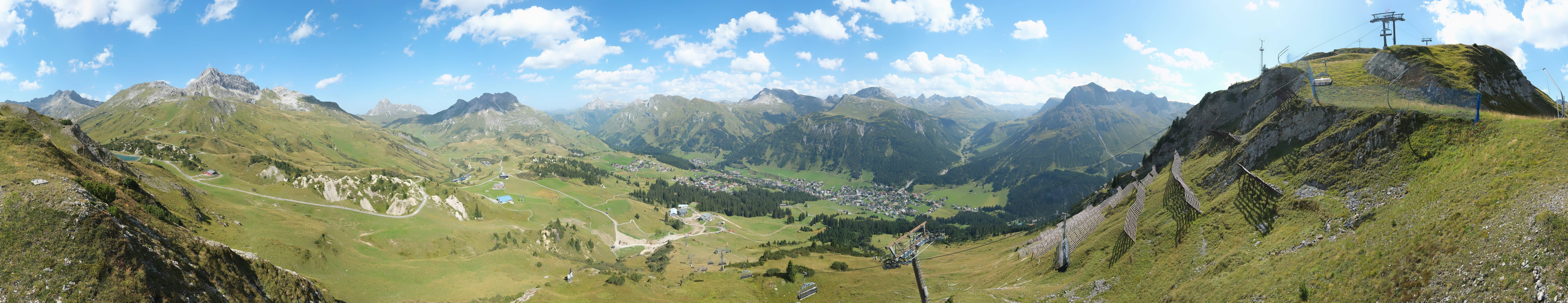Archiv Foto Webcam Lech-Zürs: Kriegerhorn Panoramablick