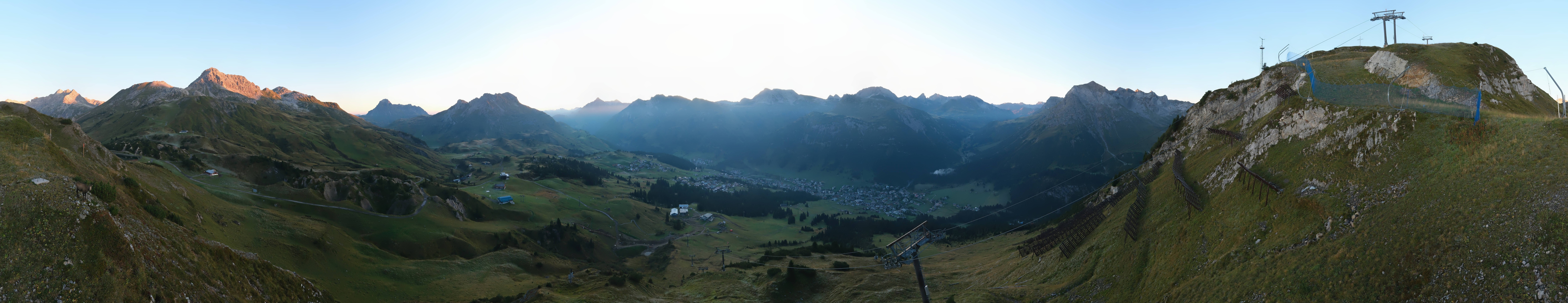 Archiv Foto Webcam Lech-Zürs: Kriegerhorn Panoramablick