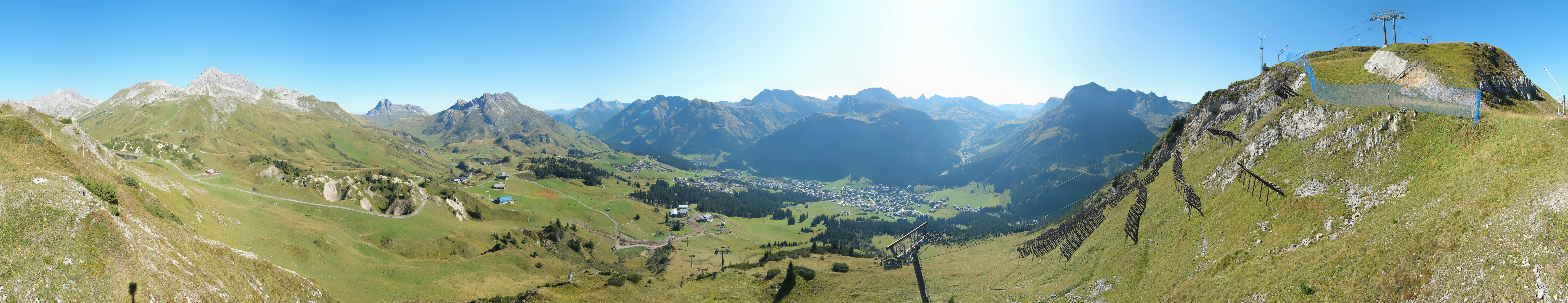 Archiv Foto Webcam Lech-Zürs: Kriegerhorn Panoramablick