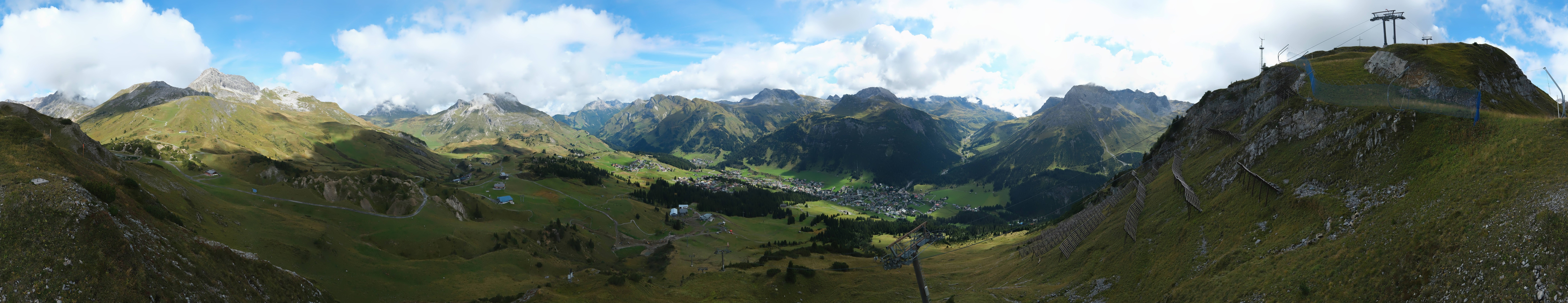 Archiv Foto Webcam Lech-Zürs: Kriegerhorn Panoramablick