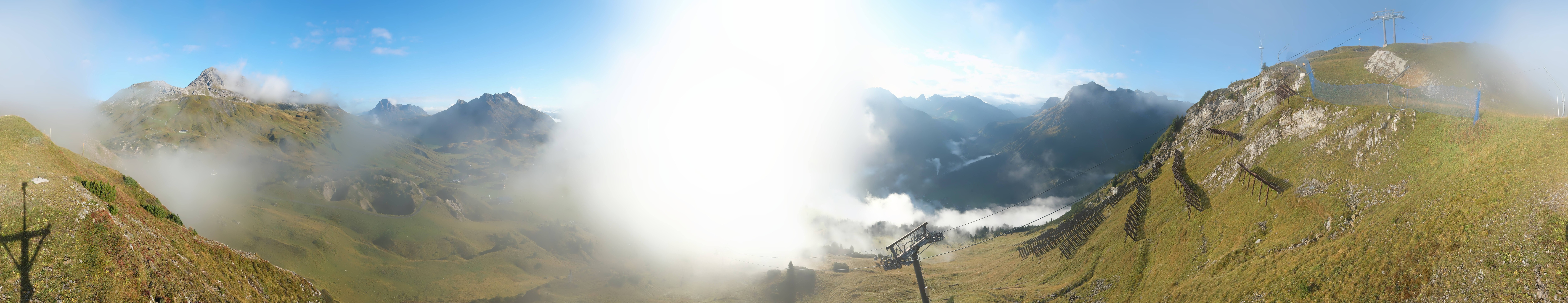 Archiv Foto Webcam Lech-Zürs: Kriegerhorn Panoramablick