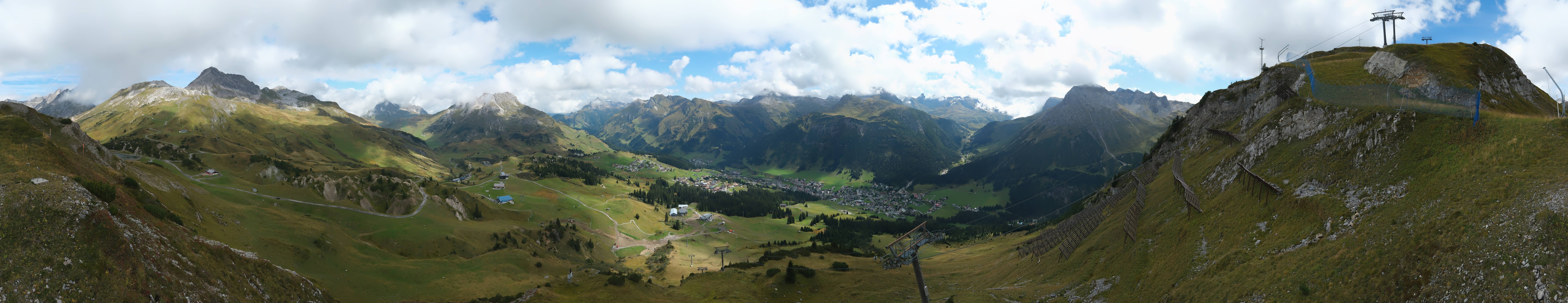 Archiv Foto Webcam Lech-Zürs: Kriegerhorn Panoramablick