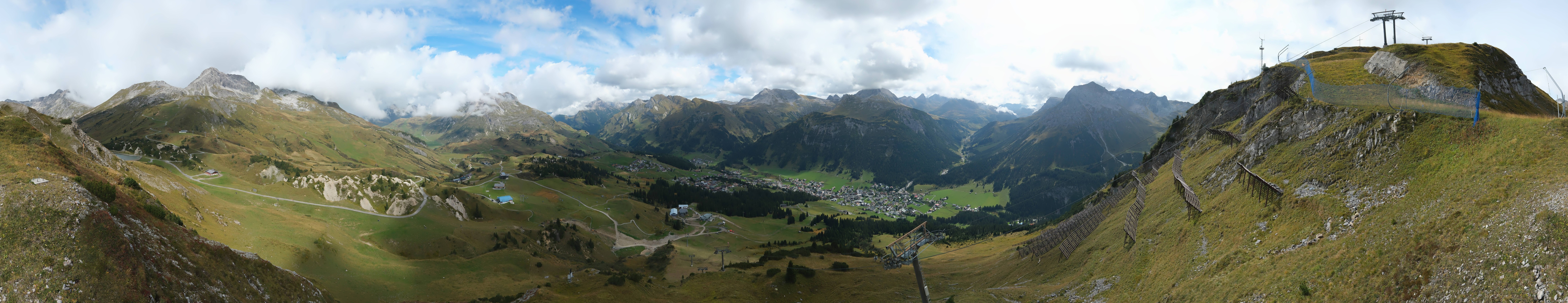 Archiv Foto Webcam Lech-Zürs: Kriegerhorn Panoramablick
