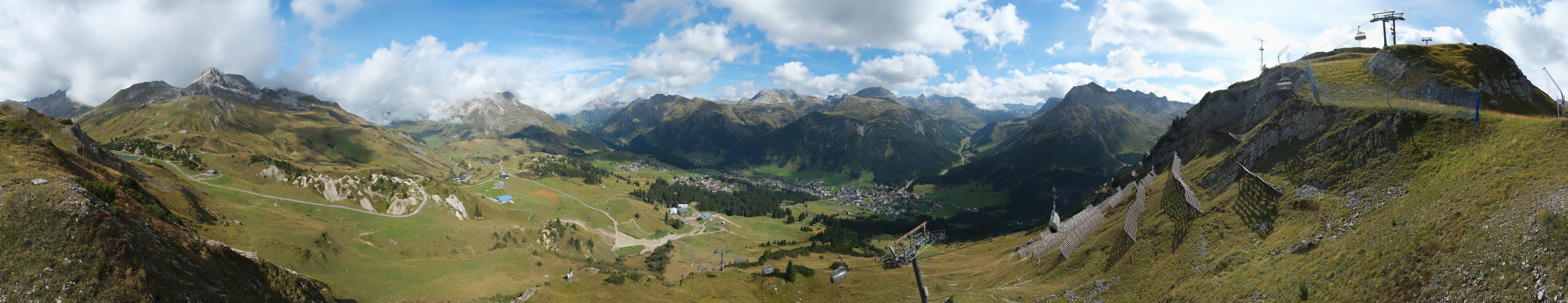 Archiv Foto Webcam Lech-Zürs: Kriegerhorn Panoramablick